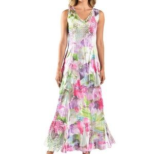 Komarov Multicolor Floral Maxi Dress